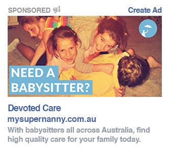 My Super Nanny Facebook Advertisement After Preikkta