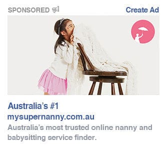 My Super Nanny Facebook Advertisement Before Preikkta